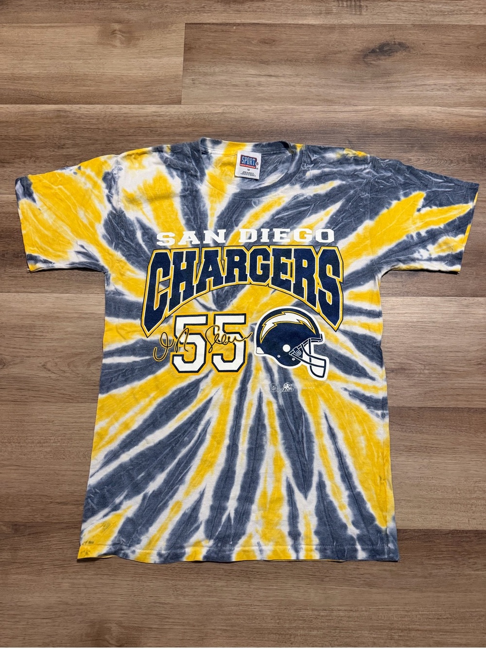 Vintage San Diego Chargers Junior Seau #55 Tie Dye Shirt Men’s Medium 1999 NFL